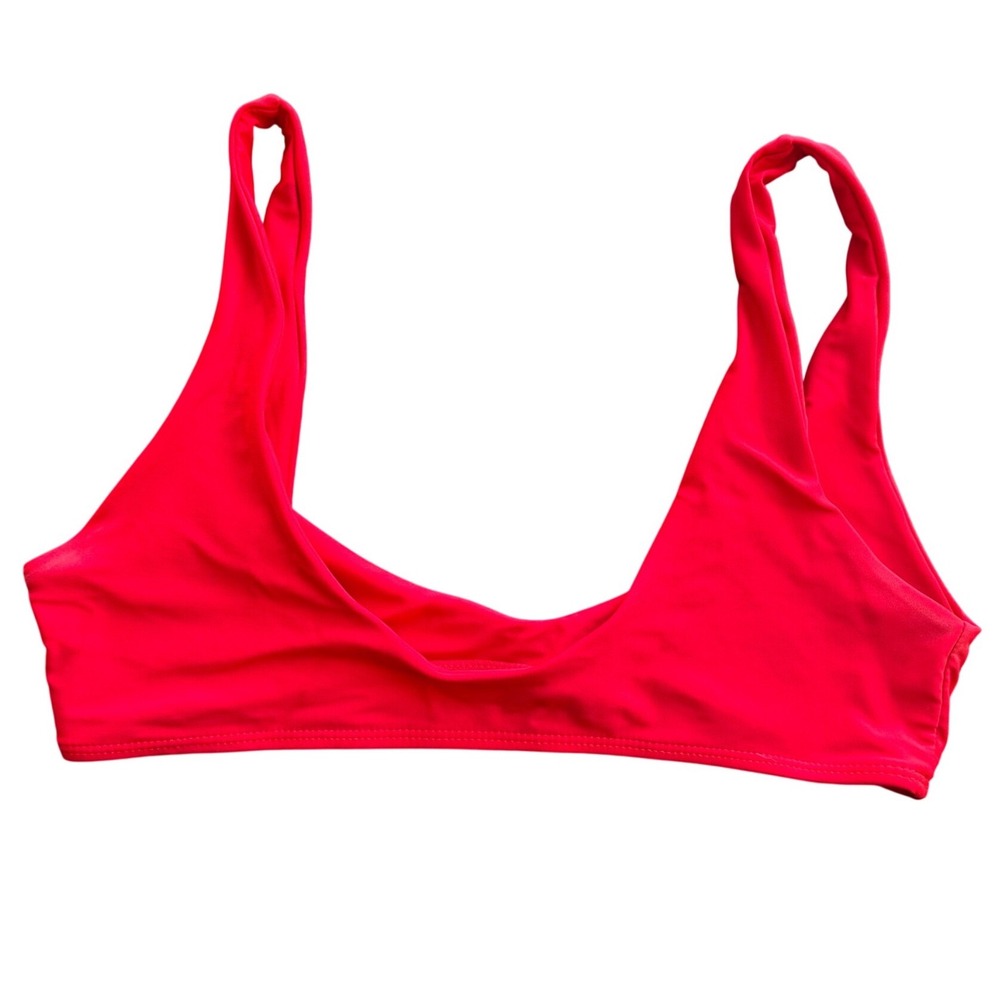 ZAFUL Womens Red‎ Scoop Neck Bikini Top Solid Tank Style Swimwear Size 6 US